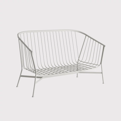 Ada现代淡粉蓝金属休闲椅-1